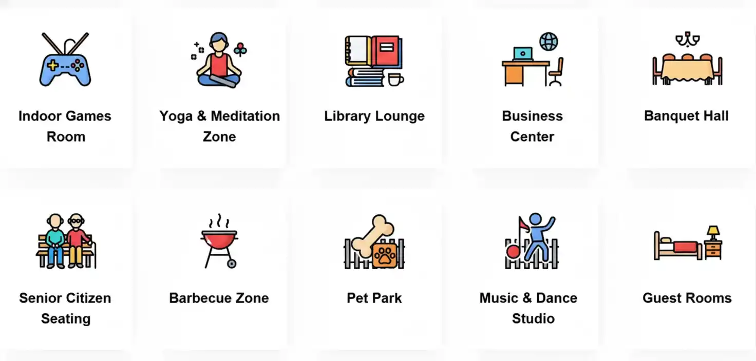 Club House, Pool & Kids Play Area At Merusri Sunscape